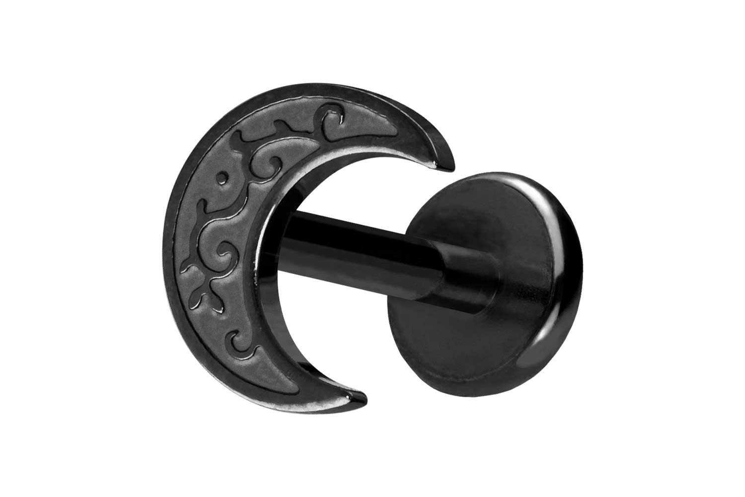 Titan Labret Piercing mit Push Fit MOND